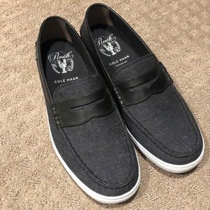 Cole Haan Black Tweed Loafers NWOT